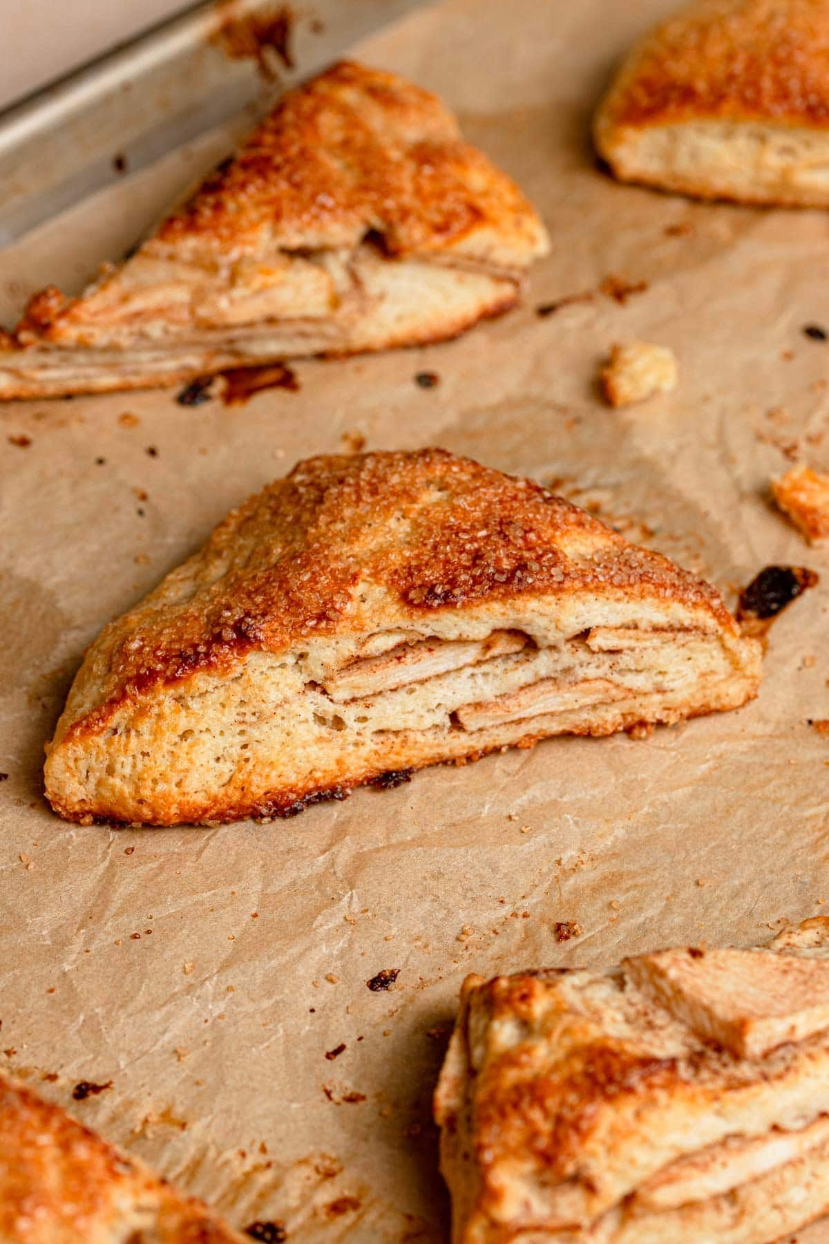 Apple layered scone.