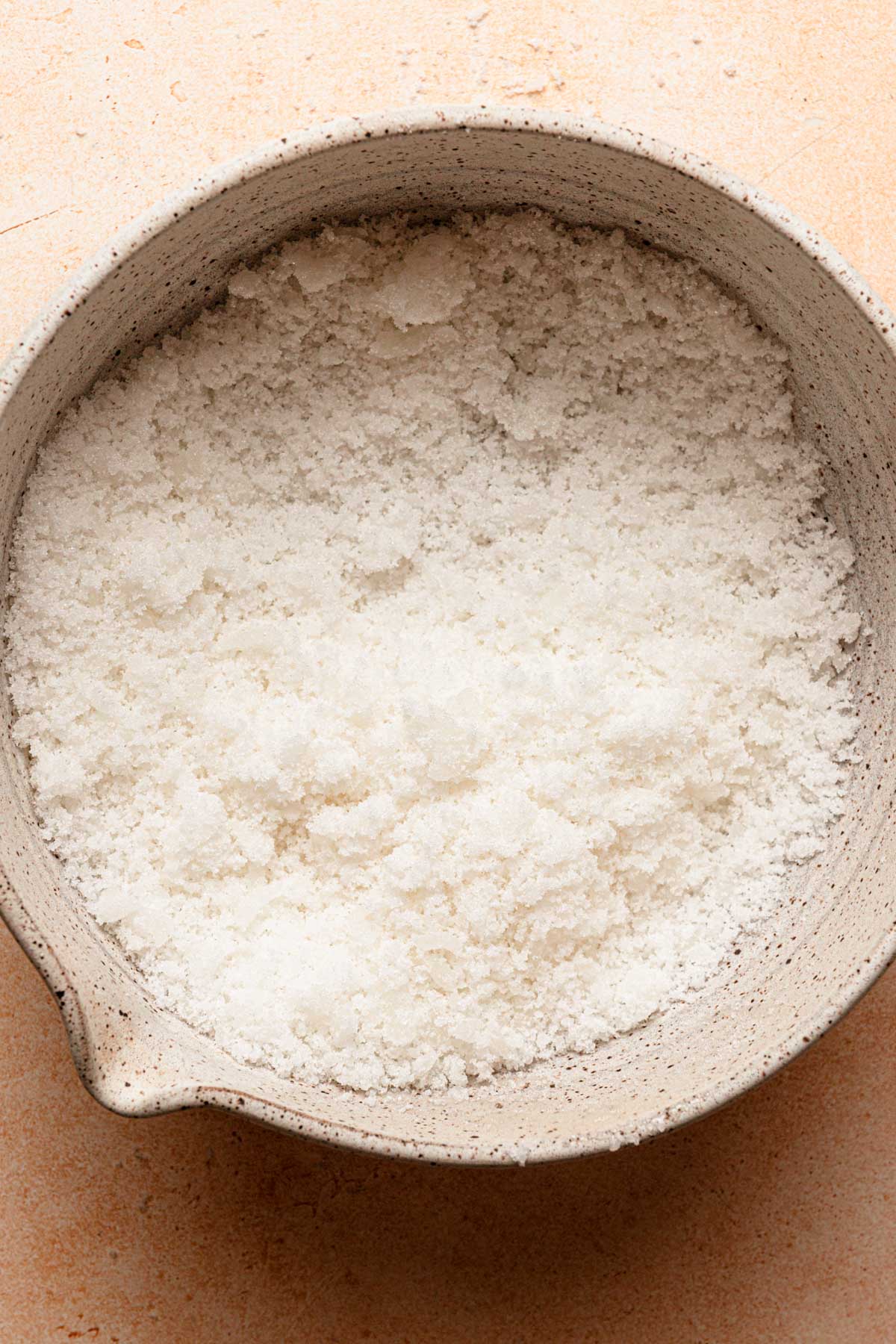 Sugar in a mixing bowl.