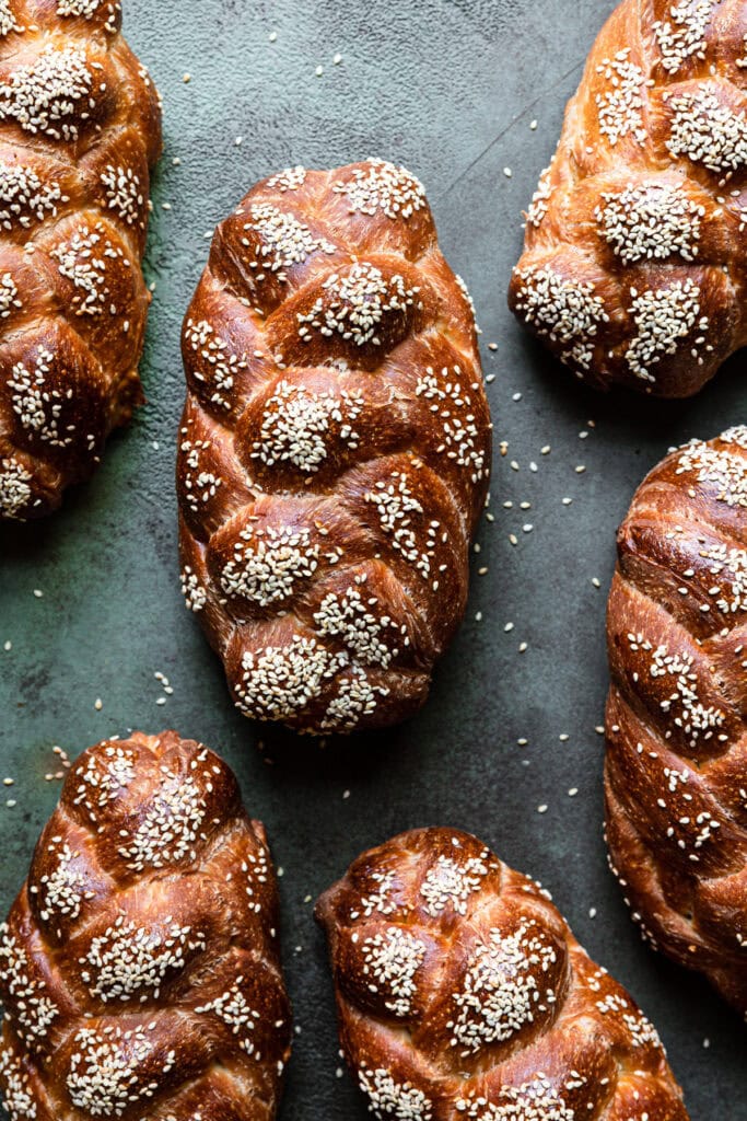 six strands challah.